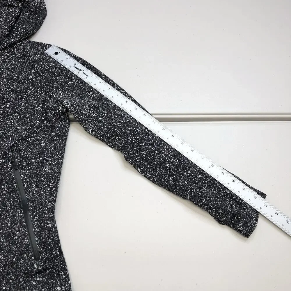Lululemon Here To Move Jacket Sz 4 Luminesce Splatter White Black Hoodie LW4AMYS - Picture 4 of 12